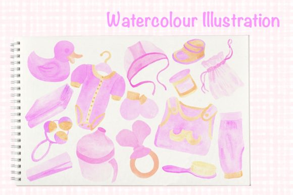 Enchanting Watercolor Baby Girl Illustrations for Your Projects