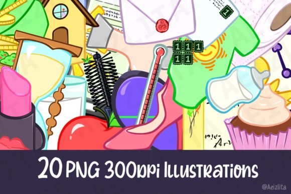 My Days Illustrations: 20 Hand-Drawn PNGs for Everyday Design