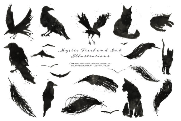 Mystic Freehand Ink Illustrations: The Authentic, Expressive Design Asset