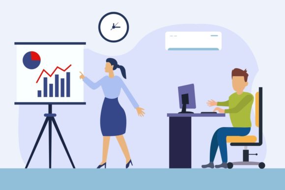 Office Work Graph Illustrations: Your Go-To Vector Toolkit