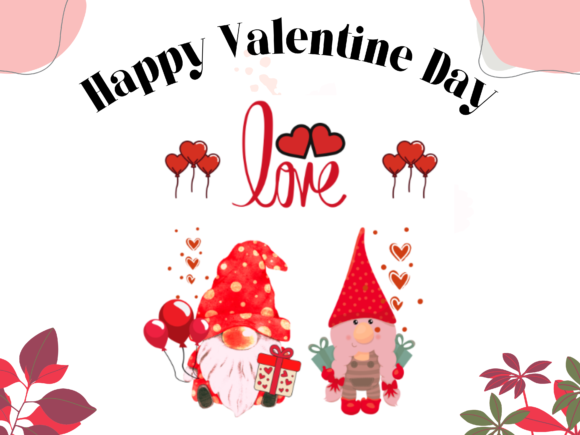 Valentine Gnome Illustrations for Charming Seasonal Designs