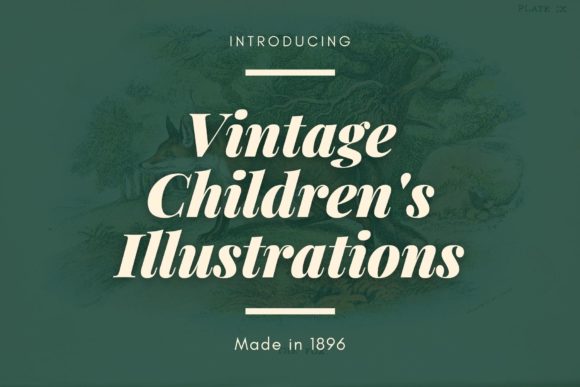 Vintage Children’s Illustrations of Mamm: A Timeless Design Asset