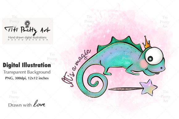 Whimsical Illustrations: Chameleon PNG for Creative Projects